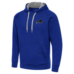 Antigua Brushed Carbon Victory Pullover Hoodie - Buffalo Bills