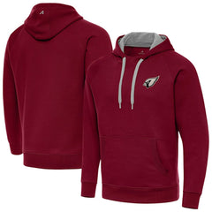 Antigua Brushed Carbon Victory Pullover Hoodie - Arizona Cardinals