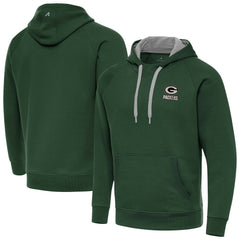 Antigua Brushed Carbon Victory Pullover Hoodie - Green Bay Packers