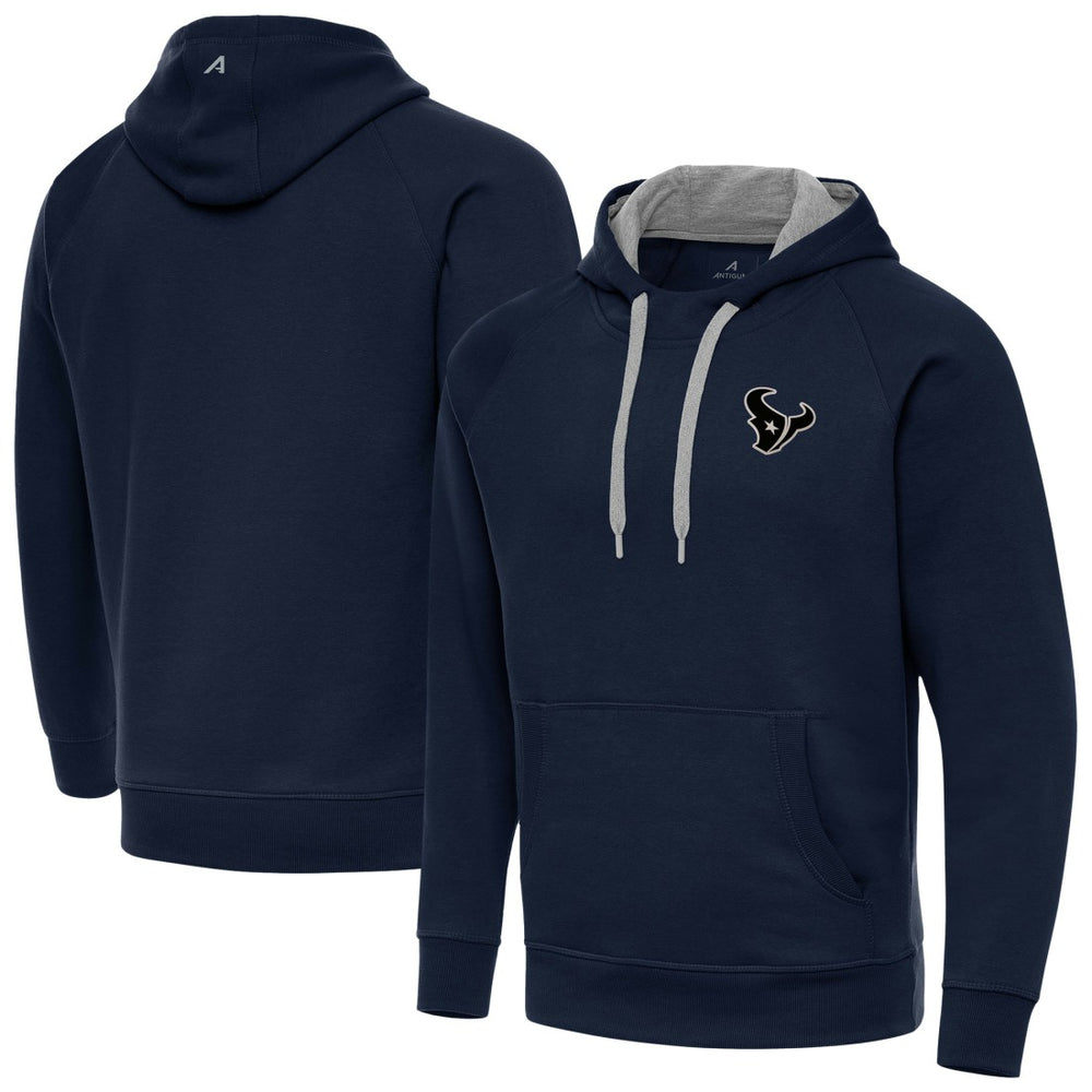 Antigua Brushed Carbon Victory Pullover Hoodie - Houston Texans