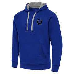 Antigua Brushed Carbon Victory Pullover Hoodie - Indianapolis Colts