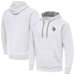Antigua Brushed Carbon Victory Pullover Hoodie - Minnesota Vikings