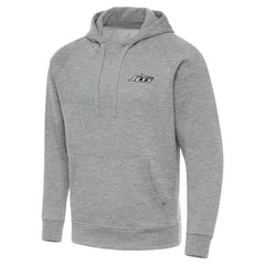 Antigua Brushed Carbon Victory Pullover Hoodie - New York Jets