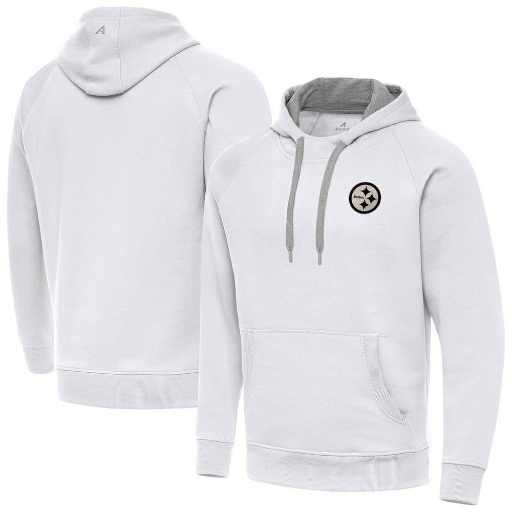 Antigua Brushed Carbon Victory Pullover Hoodie - Pittsburgh Steelers
