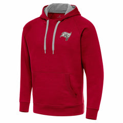 Antigua Brushed Carbon Victory Pullover Hoodie - Tampa Bay Buccaneers