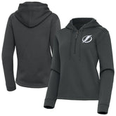 NHL Pewter Tampa Bay Lightning Antigua Women's Contemporary Quarter-Zip Hoodie