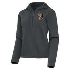 NHL Gray Vegas Golden Knights Antigua Women's Contemporary Quarter-Zip Hoodie