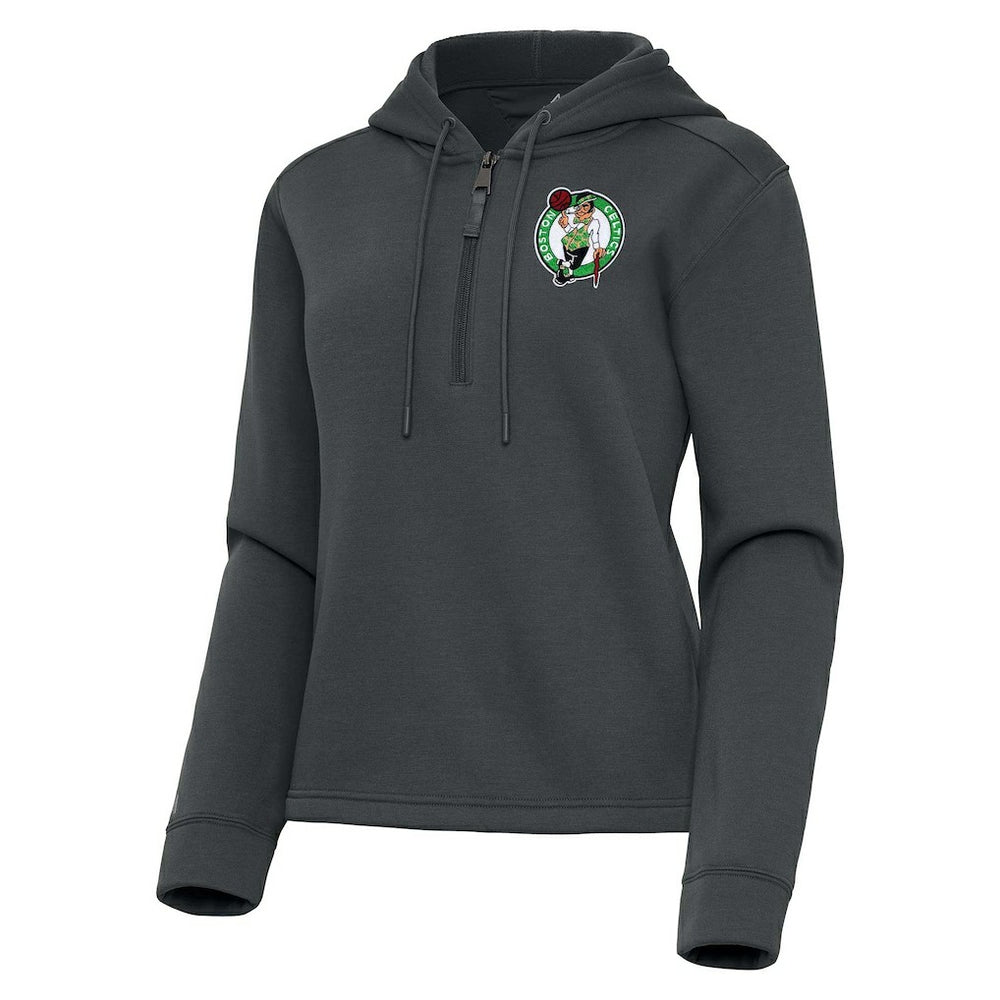 NBA Boston Celtics Antigua Women's Contemporary Quarter-Zip Hoodie
