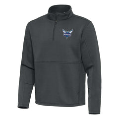 NBA Charlotte Hornets Antigua Twist Quarter-Zip Pullover Top - Pewter on sale