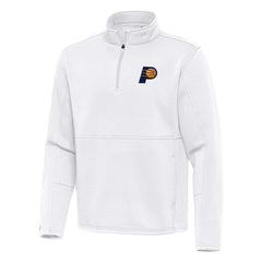 NBA Indiana Pacers Antigua Twist Quarter-Zip Pullover Top - White outlet