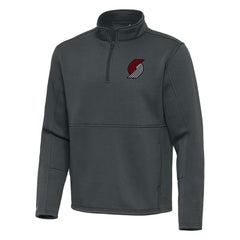 NBA Portland Trail Blazers Antigua Twist Quarter-Zip Pullover Top - Pewter discount