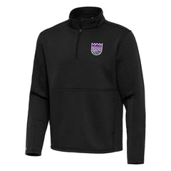 NBA Sacramento Kings Antigua Twist Quarter-Zip Pullover Top - Black shop