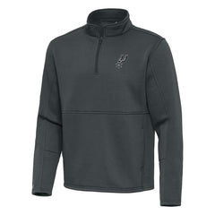 NBA San Antonio Spurs Antigua Twist Quarter-Zip Pullover Top - Pewter discount