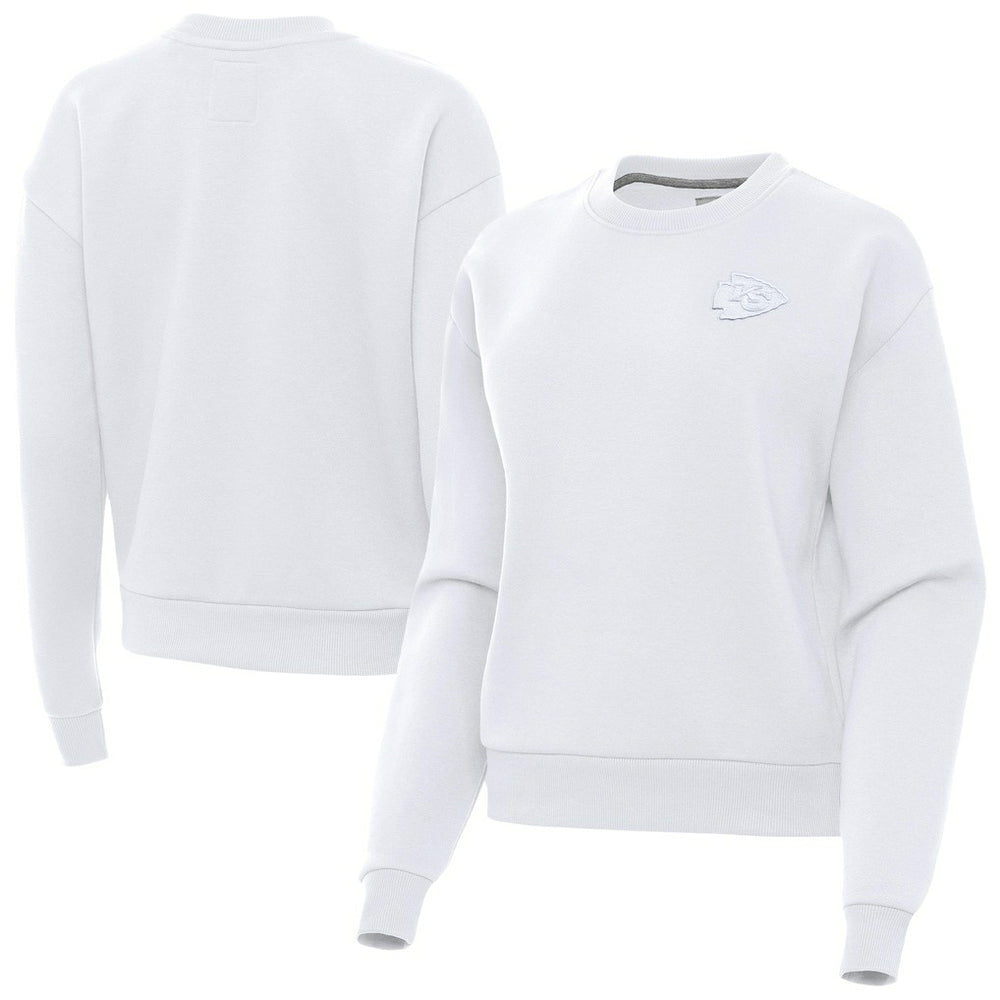 Antigua Women's Victory Crew Pullover Sweatshirt - Kansas City Chiefs