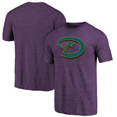 MLB Arizona Diamondbacks Purple Cooperstown Official Logo Tri-Blend T-Shirt