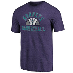 NBA Charlotte Hornets Purple Half Classic Tri-Blend T-Shirt for sale