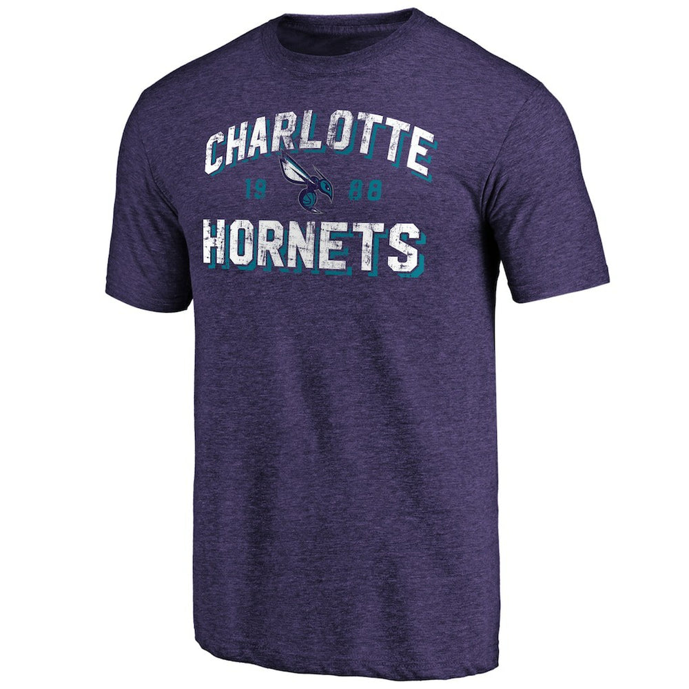 NBA Charlotte Hornets Purple Running Start Tri-Blend T-Shirt outlet
