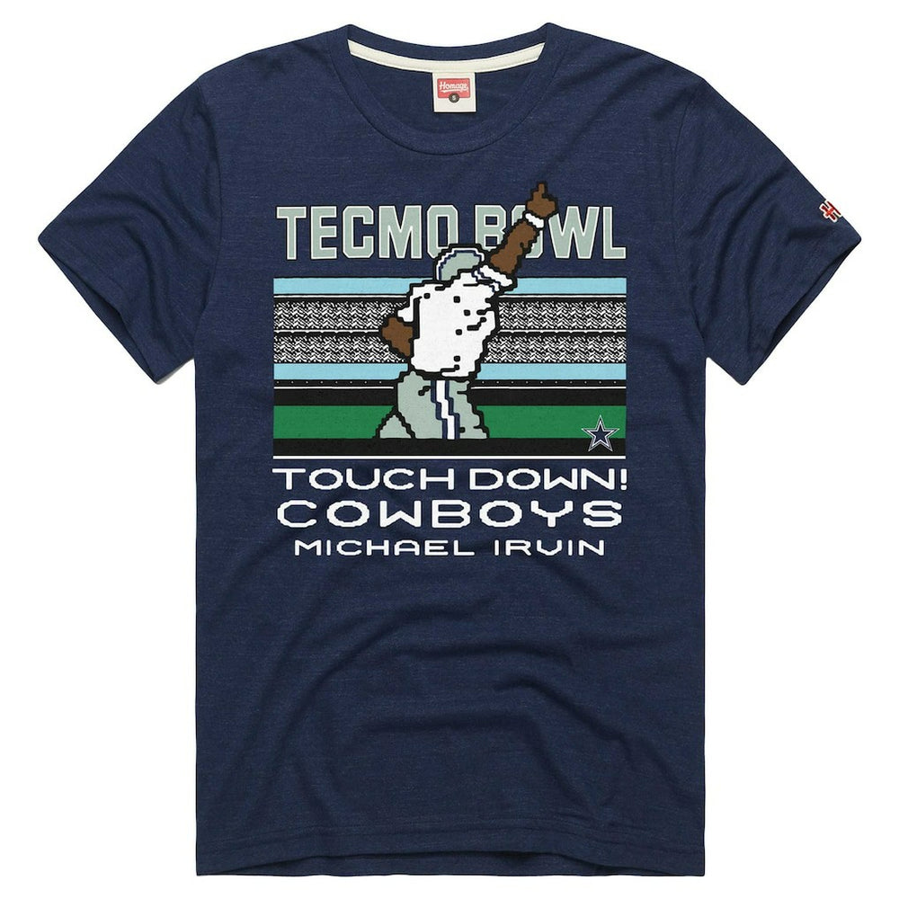 Michael Irvin Homage Unisex Tecmo Bowl Retired Player Graphic Tri-Blend T-Shirt - Dallas Cowboys