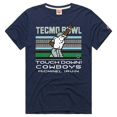 Michael Irvin Homage Unisex Tecmo Bowl Retired Player Graphic Tri-Blend T-Shirt - Dallas Cowboys
