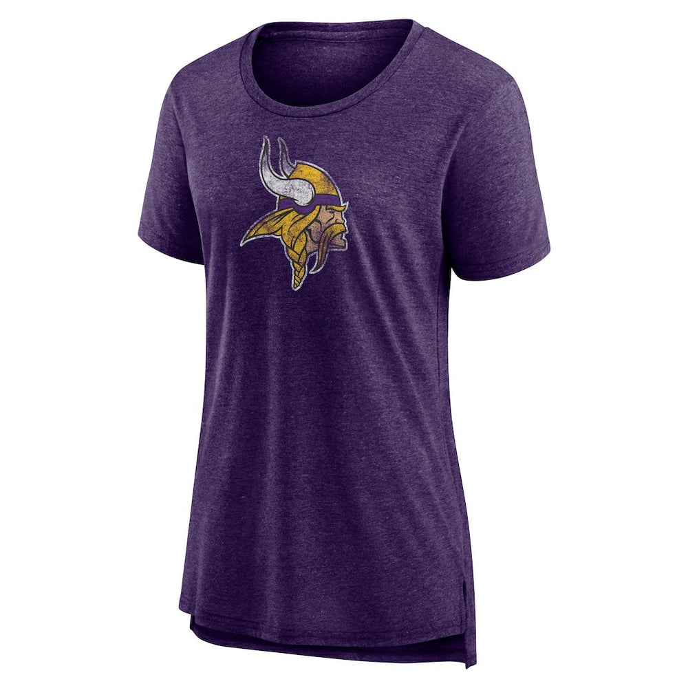 Women's Distressed Tri-Blend T-Shirt - Minnesota Vikings