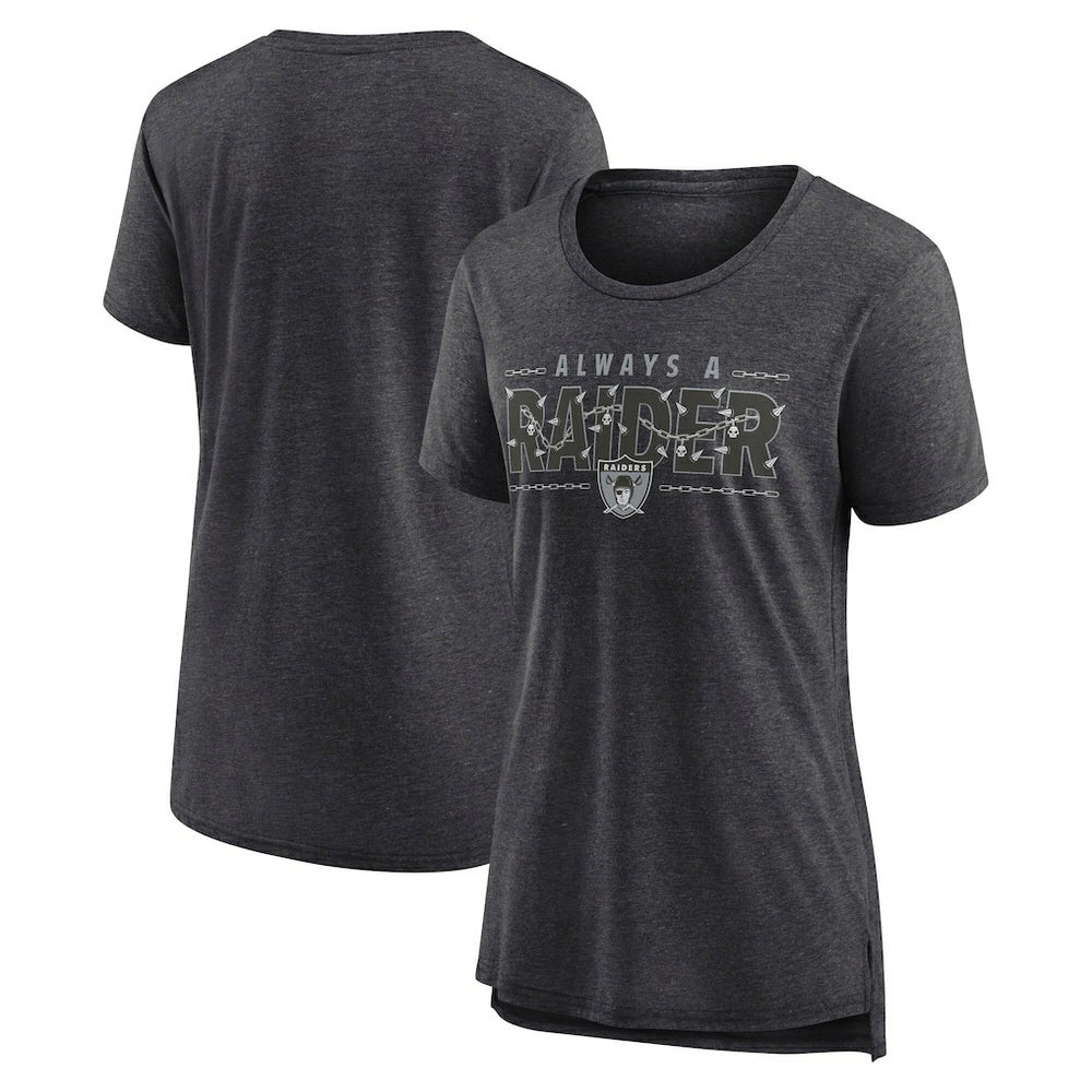Women's Vintage Graphic Tri-Blend Scoop Neck T-Shirt - Las Vegas Raiders