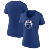 NHL Blue Edmonton Oilers Women's Primary Logo T-Shirt
