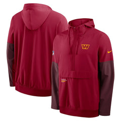 Sideline Anorak Half-Zip Hoodie Jacket - Washington Commanders