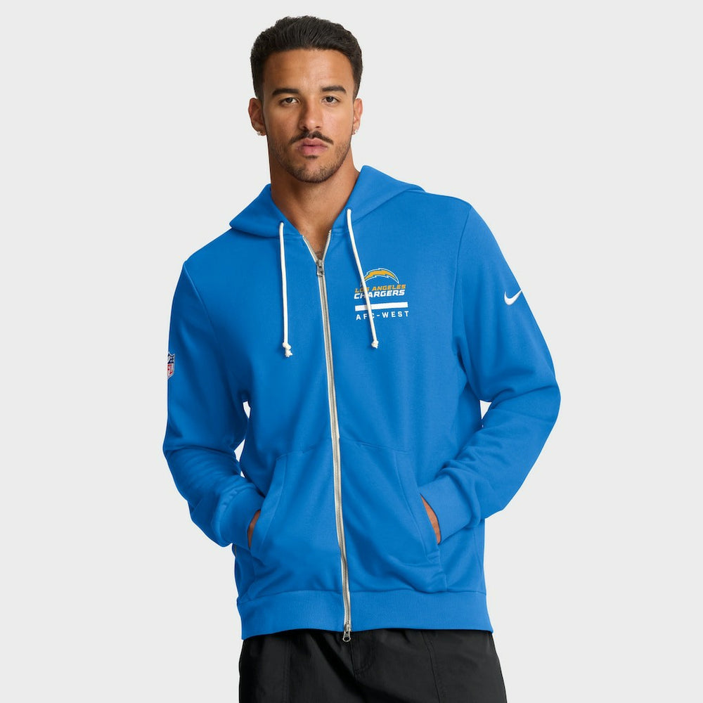 Sideline Standard Issue Utility Player Dri-FIT Full-Zip Hoodie - Los Angeles Chargers