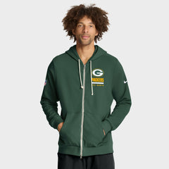 Sideline Standard Issue Utility Player Dri-FIT Full-Zip Hoodie - Green Bay Packers