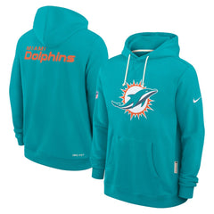 Sideline Standard Issue Initial Home Dri-FIT Hoodie - Miami Dolphins