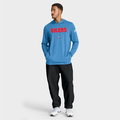 Sideline Oilers Throwback Dri-FIT Long Sleeve Hoodie T-Shirt - Tennessee Titans