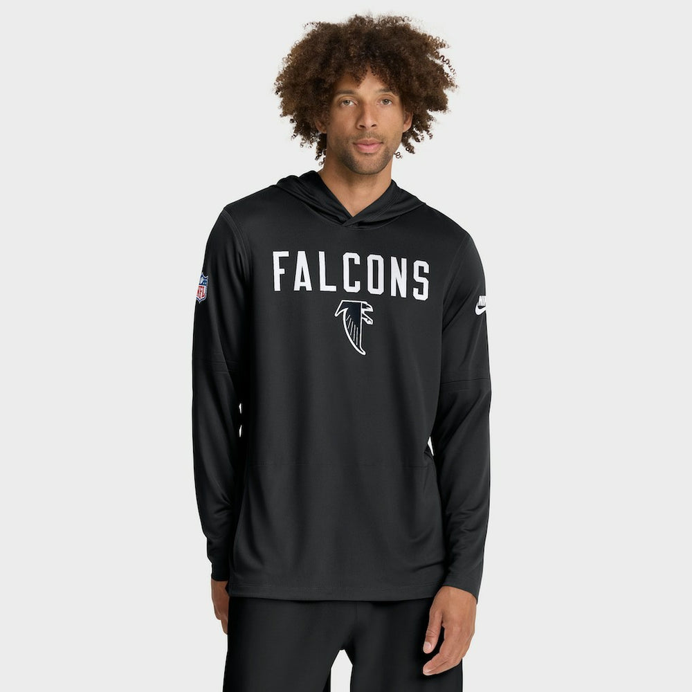 Sideline Pass Accuracy Dri-FIT Long Sleeve Hoodie T-Shirt - Atlanta Falcons