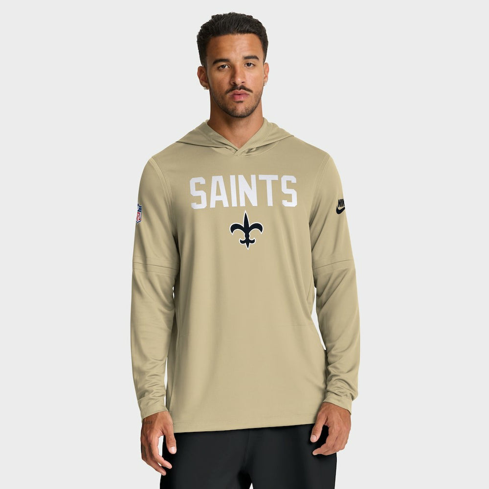 Sideline Pass Accuracy Dri-FIT Long Sleeve Hoodie T-Shirt - New Orleans Saints