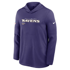 Sideline Pure Fury Performance Long Sleeve Hoodie T-Shirt - Baltimore Ravens