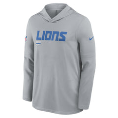 Sideline Pure Fury Performance Long Sleeve Hoodie T-Shirt - Detroit Lions