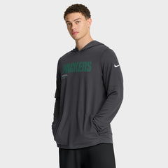 Sideline Pure Fury Performance Long Sleeve Hoodie T-Shirt - Green Bay Packers