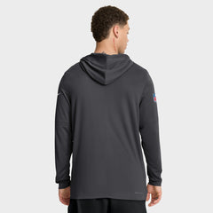Sideline Pure Fury Performance Long Sleeve Hoodie T-Shirt - Green Bay Packers