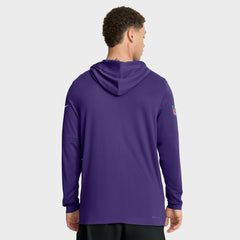 Sideline Pure Fury Performance Long Sleeve Hoodie T-Shirt - Minnesota Vikings