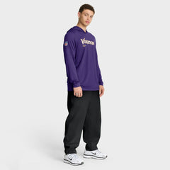 Sideline Pure Fury Performance Long Sleeve Hoodie T-Shirt - Minnesota Vikings