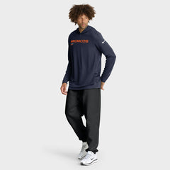 Sideline Pure Fury Performance Long Sleeve Hoodie T-Shirt - Denver Broncos