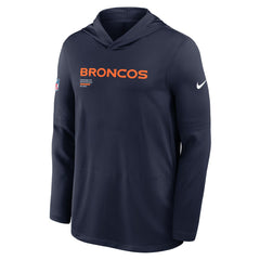 Sideline Pure Fury Performance Long Sleeve Hoodie T-Shirt - Denver Broncos
