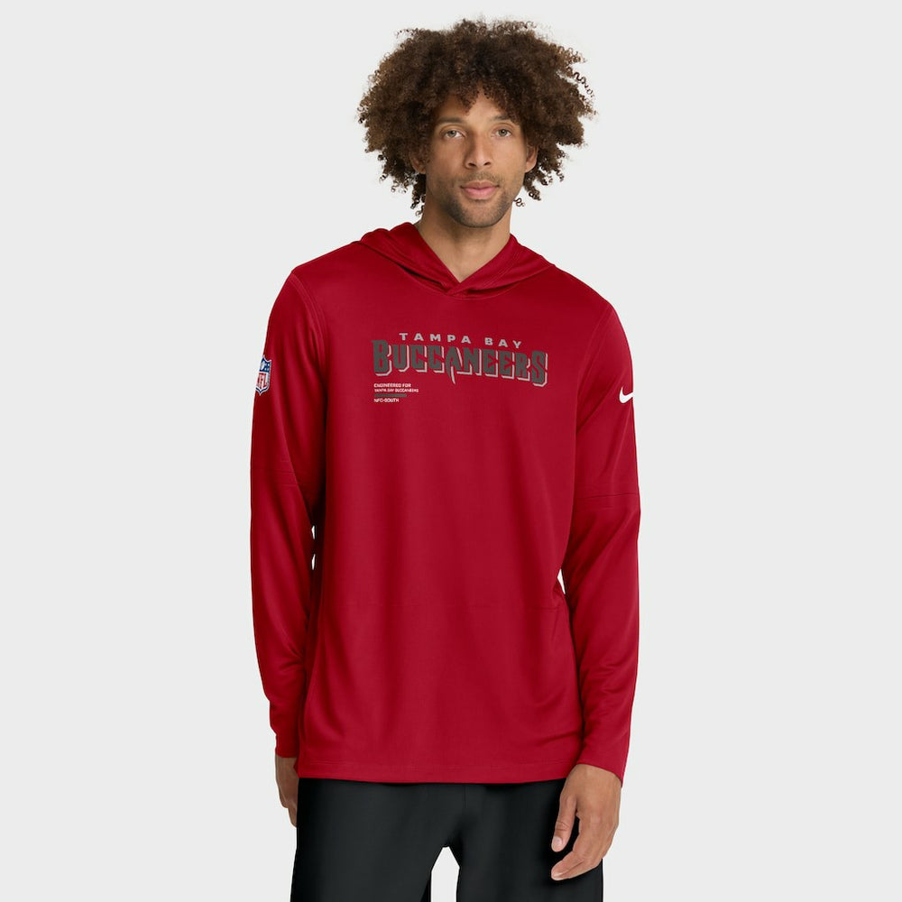 Sideline Pure Fury Performance Long Sleeve Hoodie T-Shirt - Tampa Bay Buccaneers