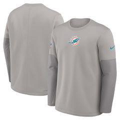 Sideline Coach Therma-FIT Long Sleeve T-Shirt - Miami Dolphins