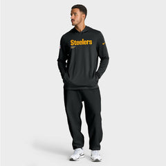Big & Tall Sideline Dri-FIT Long Sleeve Hoodie T-Shirt - Pittsburgh Steelers