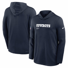 Big & Tall Sideline Dri-FIT Long Sleeve Hoodie T-Shirt - Dallas Cowboys