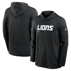 Big & Tall Sideline Dri-FIT Long Sleeve Hoodie T-Shirt - Detroit Lions