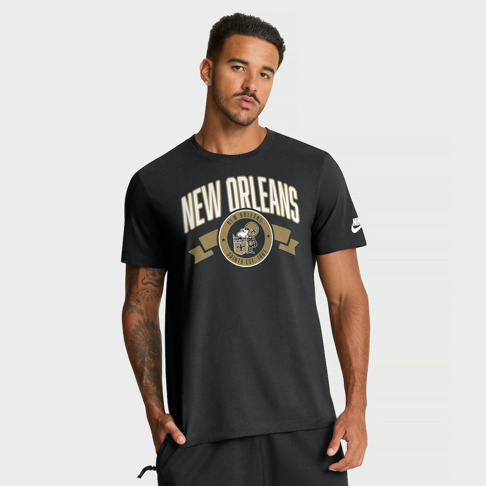 Rewind Front and Back Hit Essential T-Shirt - New Orleans Saints