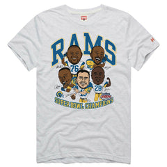 Homage Unisex Super Bowl XXXIV Champs Player Graphic Tri-Blend T-Shirt - Los Angeles Rams