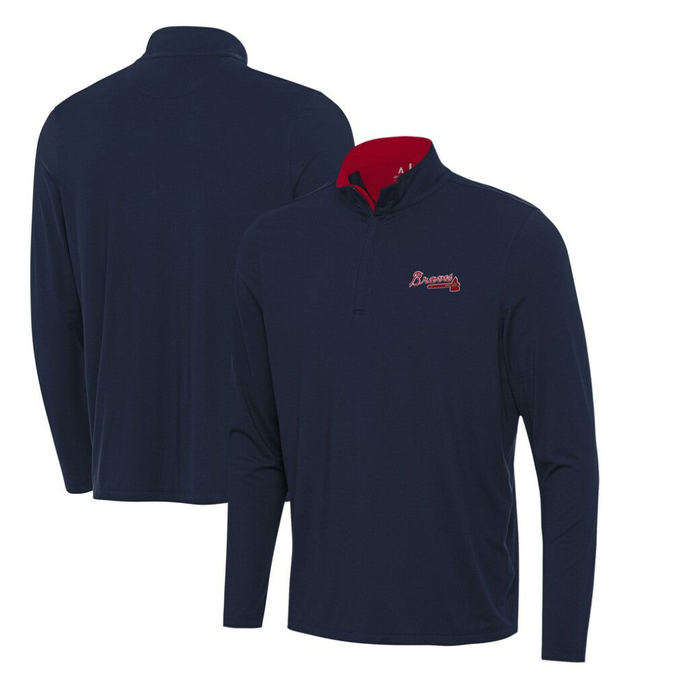 MLB Atlanta Braves Antigua Content Quarter-Zip Top