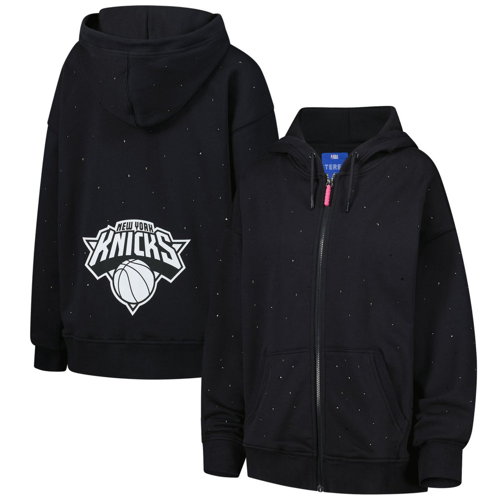 NBA New York Knicks Terez Women's Oversized Allover Gemstone Full-Zip Hoodie